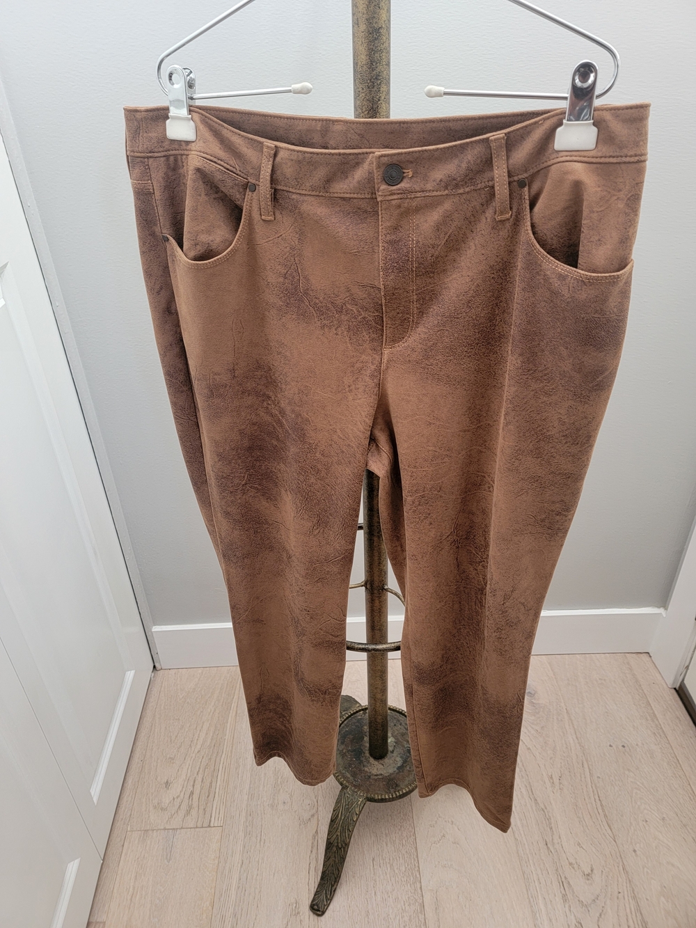 CHICO'S brown Women's Faux-Suede Jeans